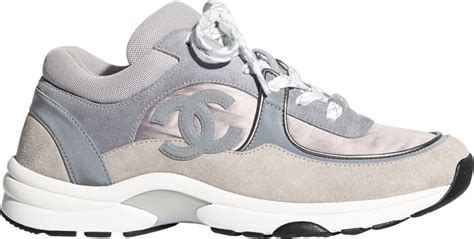 chanel canvas shoes|chanel sneakers grey suede.